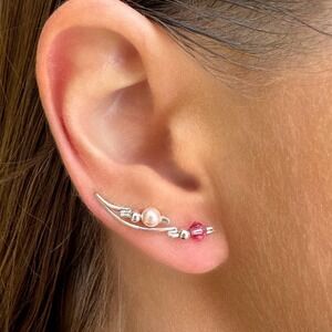Charming  Ear Climbers - Sterling Silver 925 NEW!!!